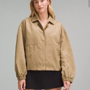 lululemon athletica Tan cropped coach Jacket